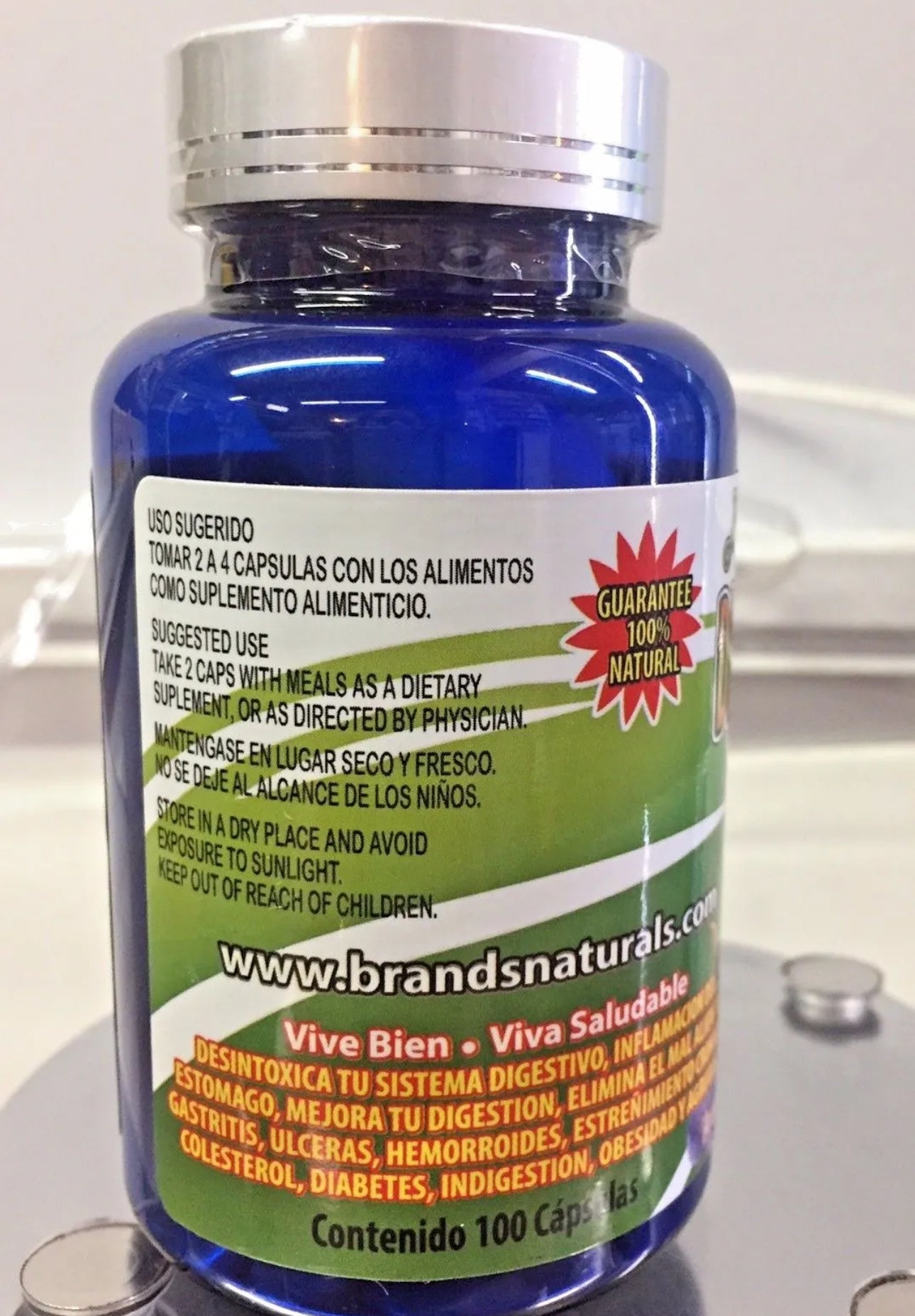 Brands Naturals Desintoxicador Intestinal Natural 100 Capsules for Digestion