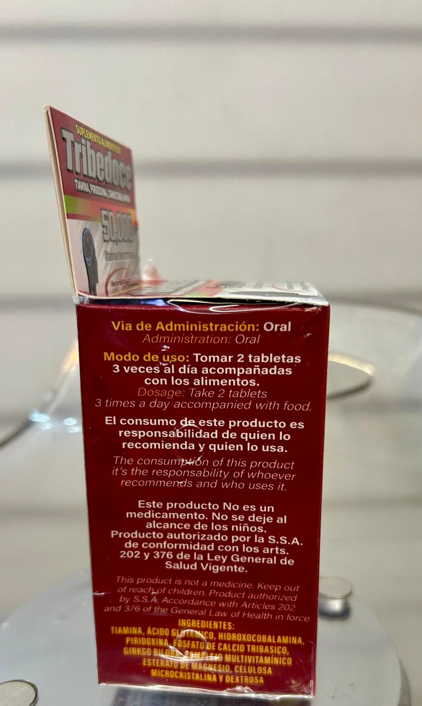 TRI-BEDOCE 50,000-B Complex Complejo B - 100 Capsules