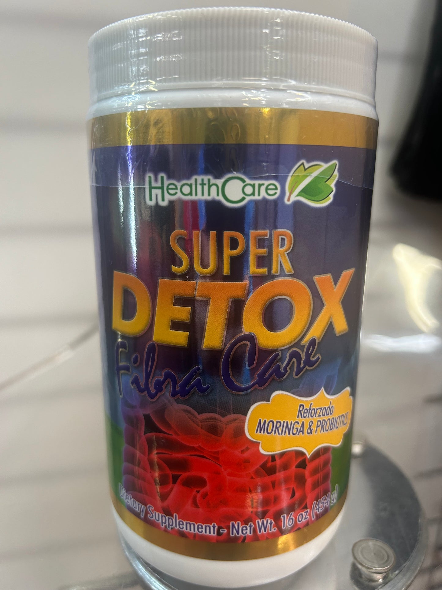 Super Detox reforzado moringa y probiotics polvo 16oz