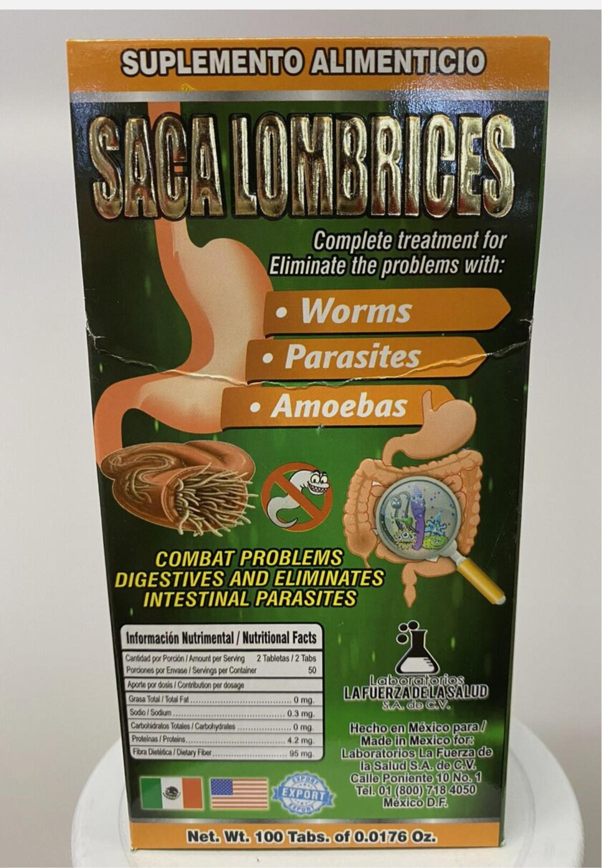 SACA LOMBRICES TRATAMIENTO PARA ELIMINAR LOMBRICES, PARASITOS, AMIBAS