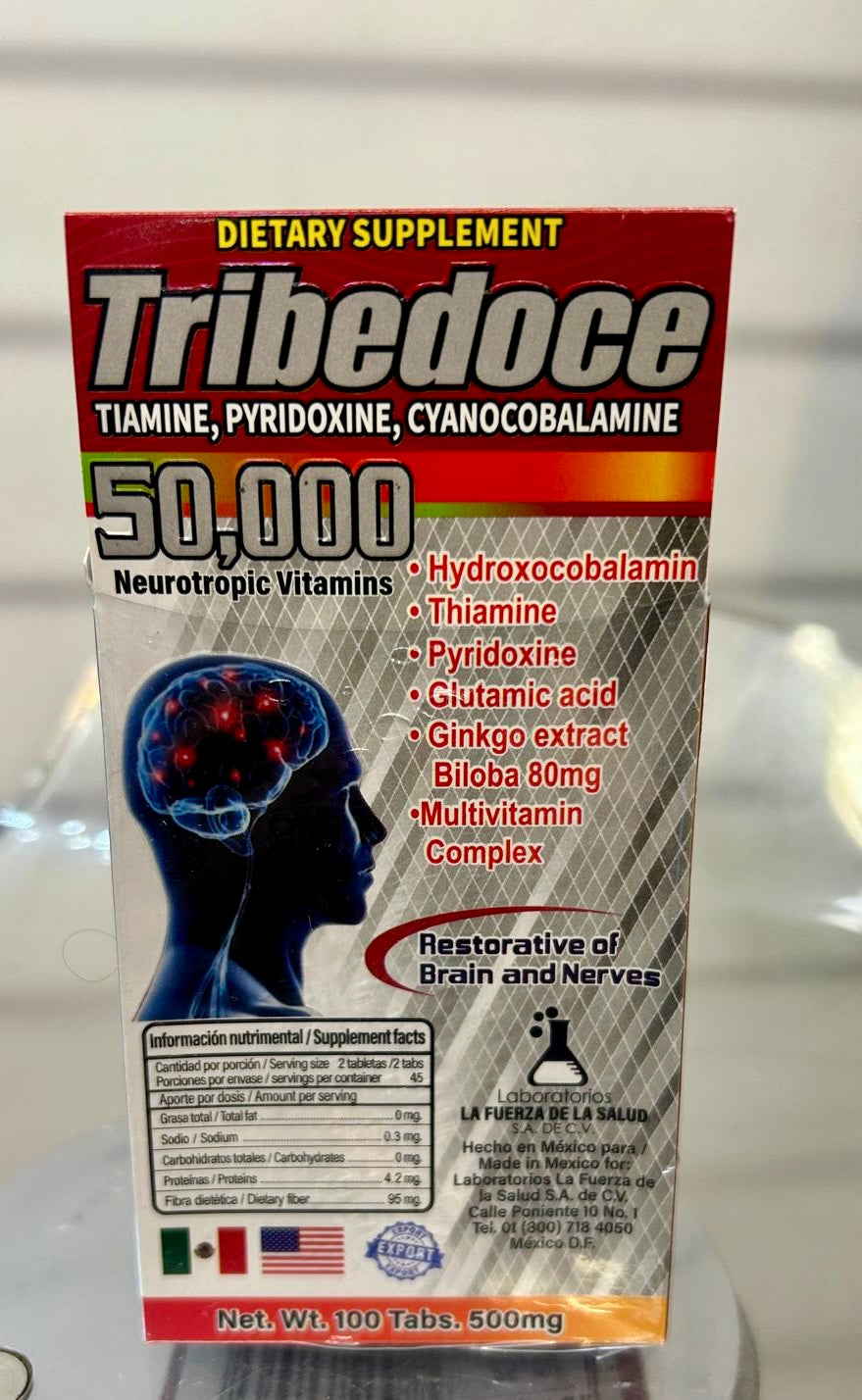 TRI-BEDOCE 50,000-B Complex Complejo B - 100 Capsules