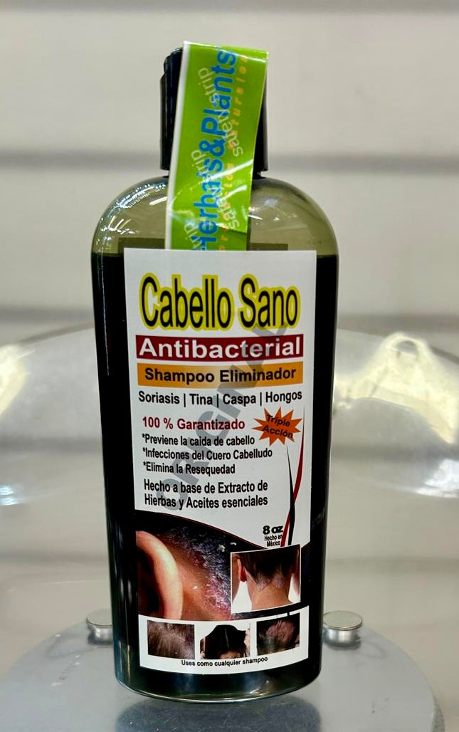 Cabello Sano ANTIBACTERIAL Shampoo Anti Dandruff Psoriasis Caspa 8 oz.