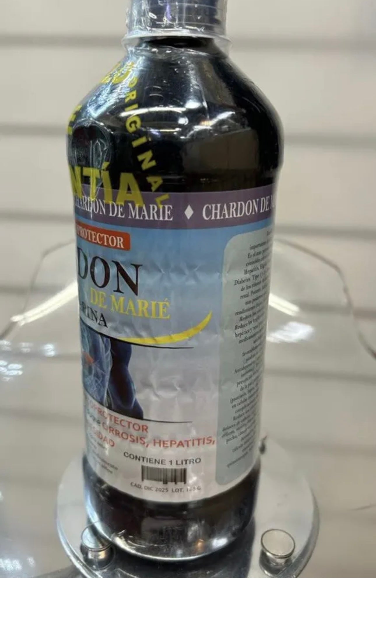 NUEVO CHARDON DE MARIE Tonico Potente Tonic 100% Natural 1 litro 33.8OZ