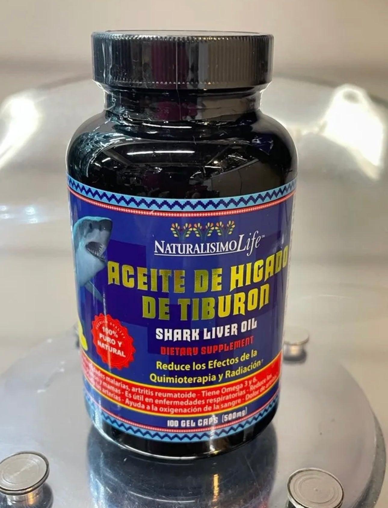 Shark Liver Oil Aceite de Higado de Tiburon 500mg 100 Gel Caps