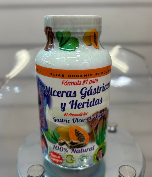 Ulceras Gastricas y Heridas Natural 60 Capsulas 500mg