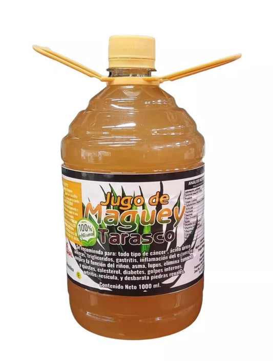 Jugo de Maguey 100% NATURAL auxiliar en asma trigliserios anemia extrenemiento