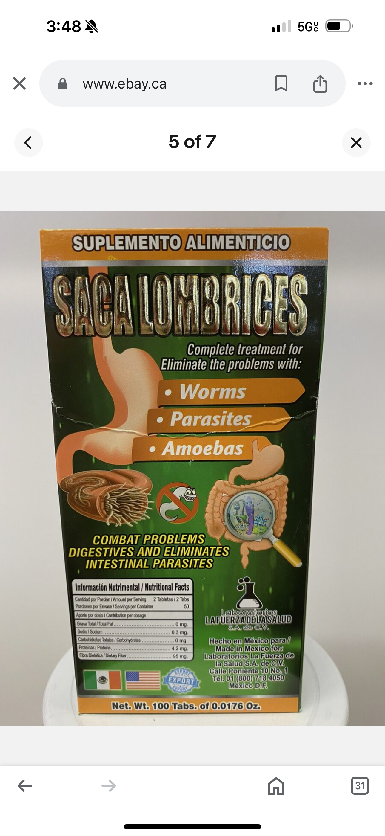 SACA LOMBRICES TRATAMIENTO PARA ELIMINAR LOMBRICES, PARASITOS, AMIBAS